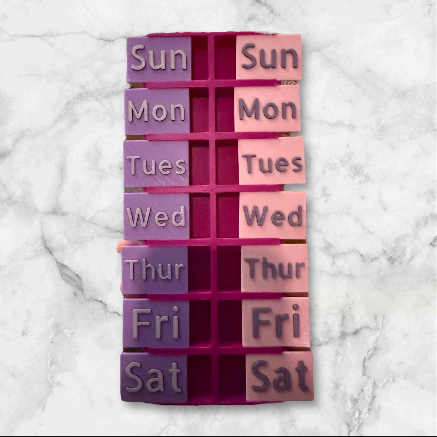 Large Weekly pill holder morning/afternoon