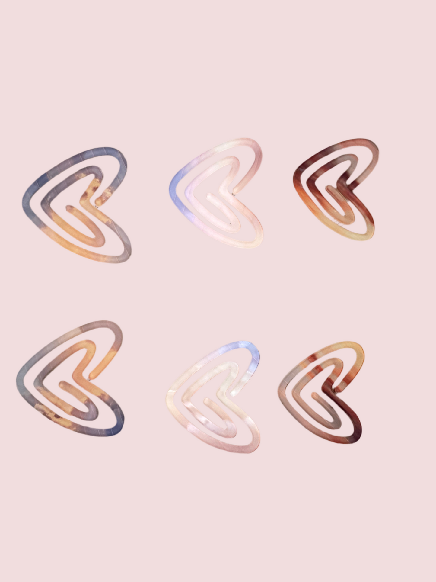 Sunset bookmark hearts x2