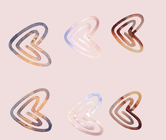 Sunset bookmark hearts x2